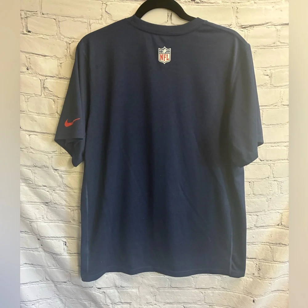 Nike NFL On Field Dri Fit New England‎ Patriots Mens Large Blue Football T Shirt